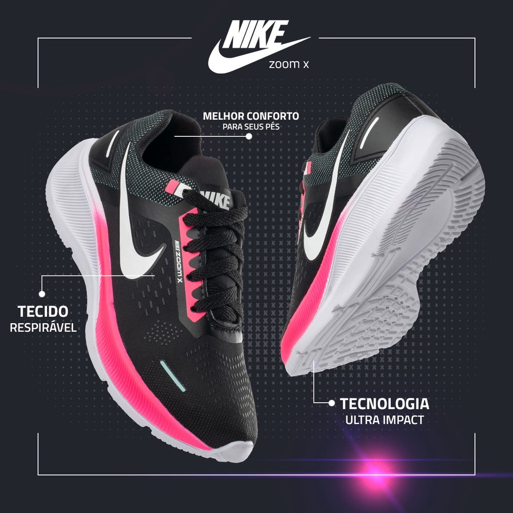 Tênis Feminino Zoom X Esportivo Caminhada Academia Leve e confortavel Lançamento 2023 Promoção Relampago - Growjay