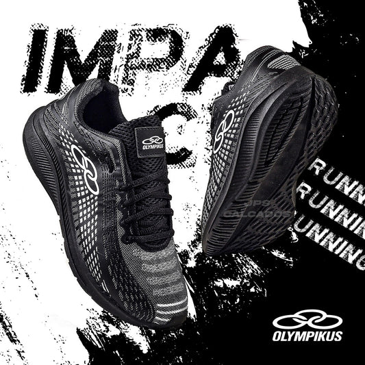 Tênis Masculino Impact Esportivo Corrida e Academia Tamanho Especial 38 ao 45 - Growjay