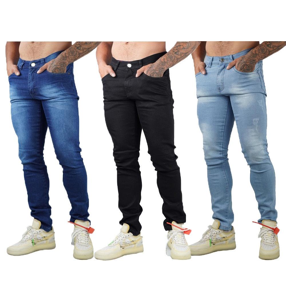 Compre 2 Jeans e ganhe 1 de graça - Jeans Masculino Sarja Skinny Slim Com Lycra - Moda 2023 com Bolso Promoção - Growjay